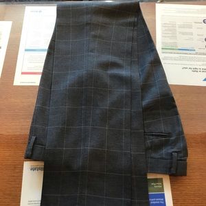 Uniqlo men’s pants.  Grey with light check 35x34